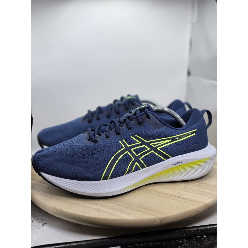 Mens Size 11 -Asics Gel-Excite 10 Running Shoes Blue/Yellow Extra Wide 1011B599